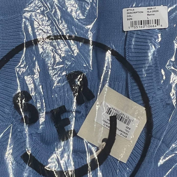 SER.O.YA Retrofete Isla Corset Knit Dress‎ Marina Blue Large NWT - Picture 8 of 8